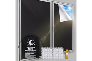 Joydeco Portable Blackout Curtains, Blackout Shades (118" x 57"), Blackout Window Cover Blackout Blinds, Blackout Curtains for Bedroom Windows Baby Nursery Room Darkening Travel
