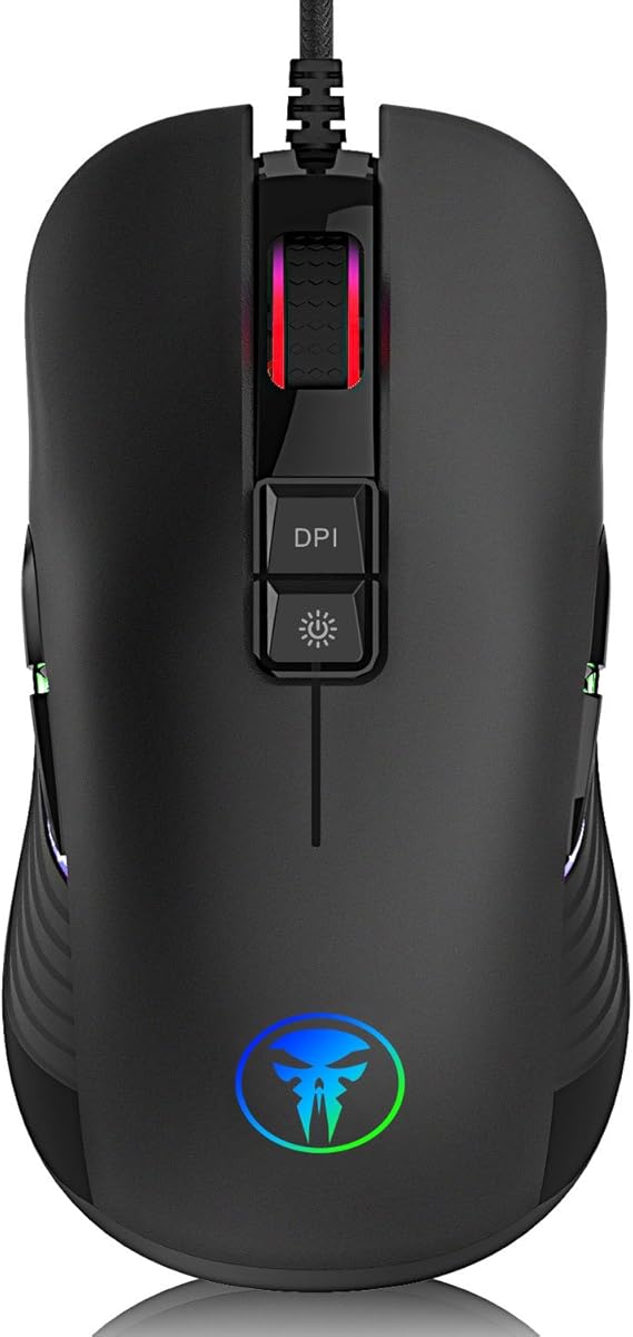 NPET M20 RGB FPS Gaming Mouse, 1000 hz tasa de sondeo ergonómico