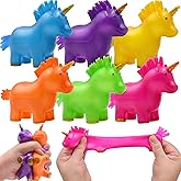 Howzcci 6 Pack Unicorn Stress Balls Toy Squishy Squeeze Toys for Kids Boys Girls Christmas Stocking Stuffers Birthday School Classroom Valentines Day Card Prizes Party Favor Gifts