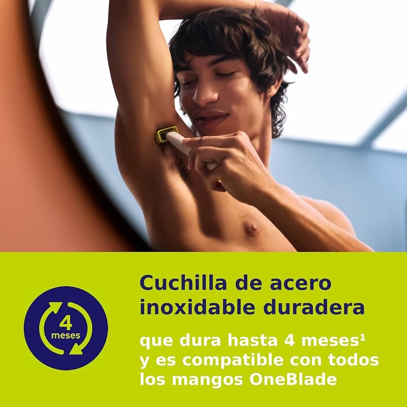 Philips oneblade intimate, mulher e homem, máquina de depilação para a zona íntima, virilhas e axilas, barbear e aparar, lâmina com protecção da pele, qp1924/30