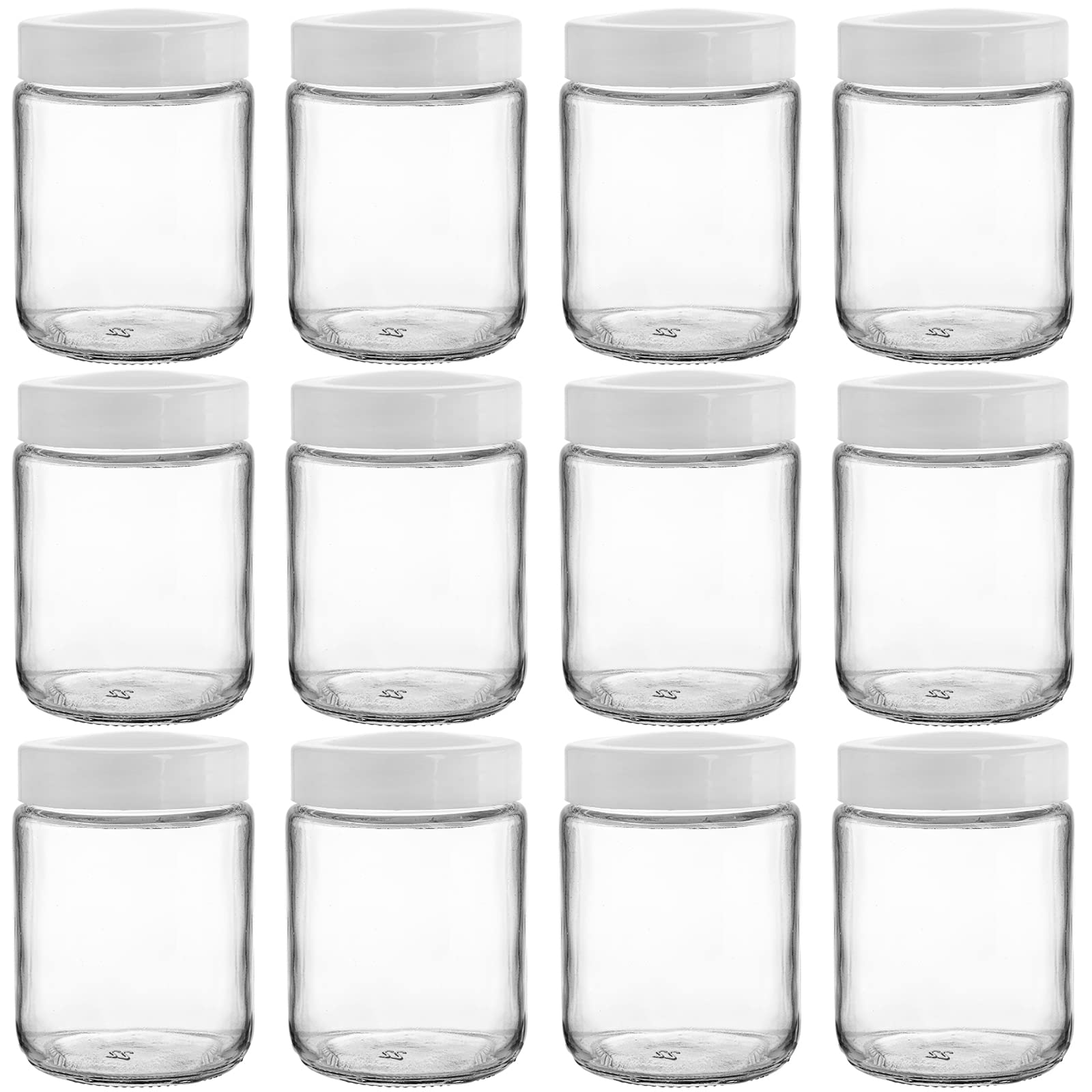 Photo 1 of Suwimut 12 Pack Glass Mason Jars, 8 oz Regular Mouth Small Glass Canning Jars Storage Containers with Airtight Lids for Jelly, Jam, Honey, Beans, Pickles, Spice, Yogurt, Food Storage