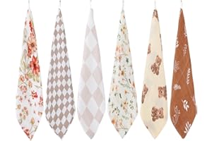 LifeTree Baby Washcloths, Muslin Face Towels, Large Wash Cloths Soft on Sensitive Skin, Absorbent for Boys & Girls, Newborn Baby & Toddlers Essentials Shower Registry Gift