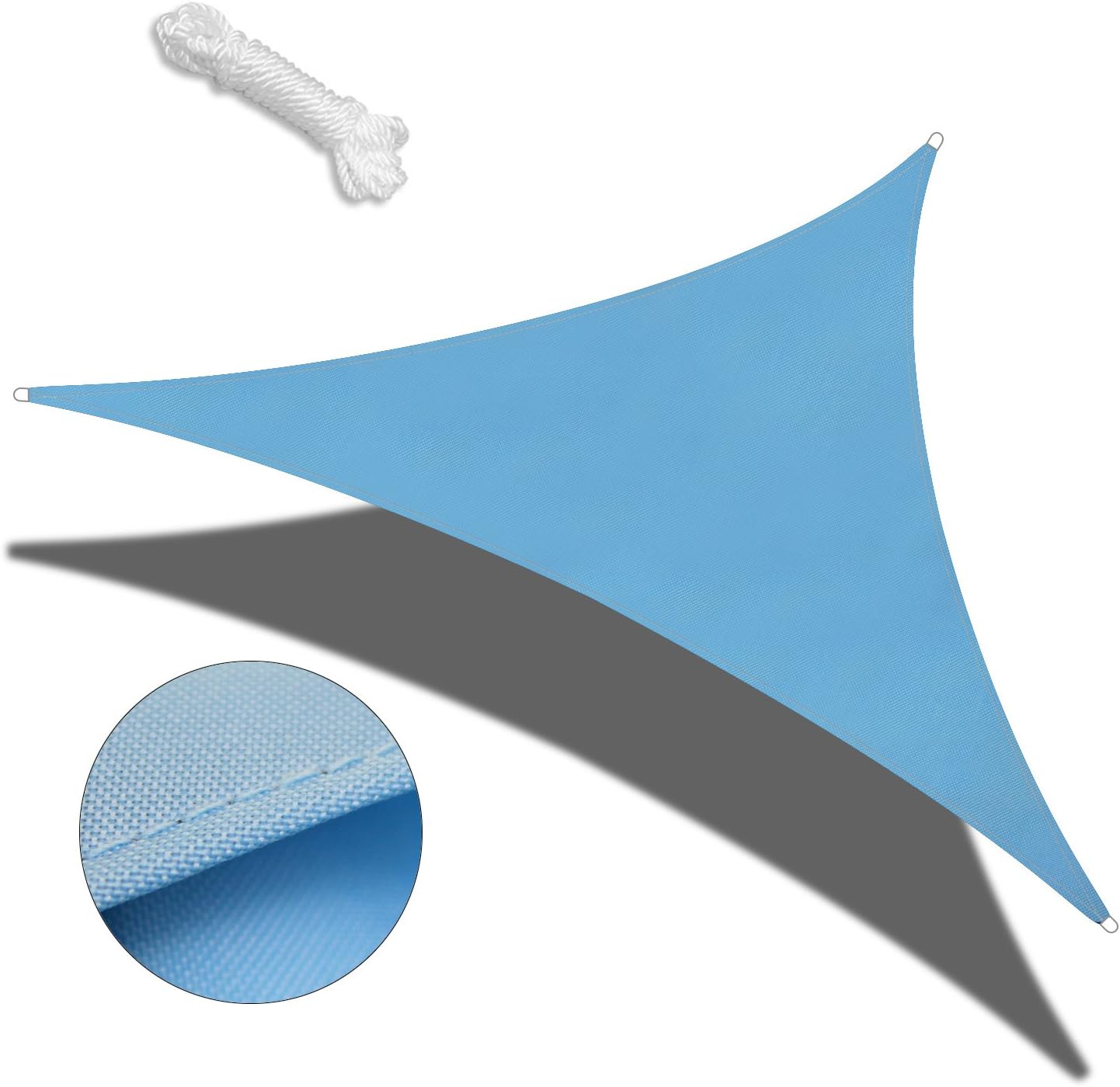 COCOFLY 3 x 3 x 3m Sun Shade Sail Canopy Right Triangle UV Block Sail For Outdoor Patio Garden Swimming Pool - (1 year warranty)