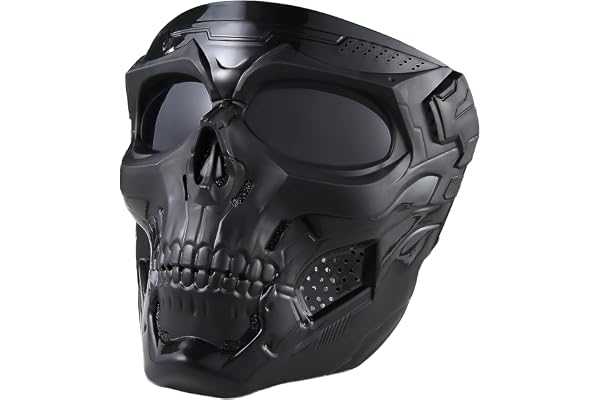 Skull design full face tactical airsoft mask for CS games and cosplay