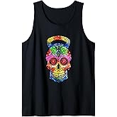 Kettlebell Sugar Skull Weightlifting Exercise Workout Tank Top