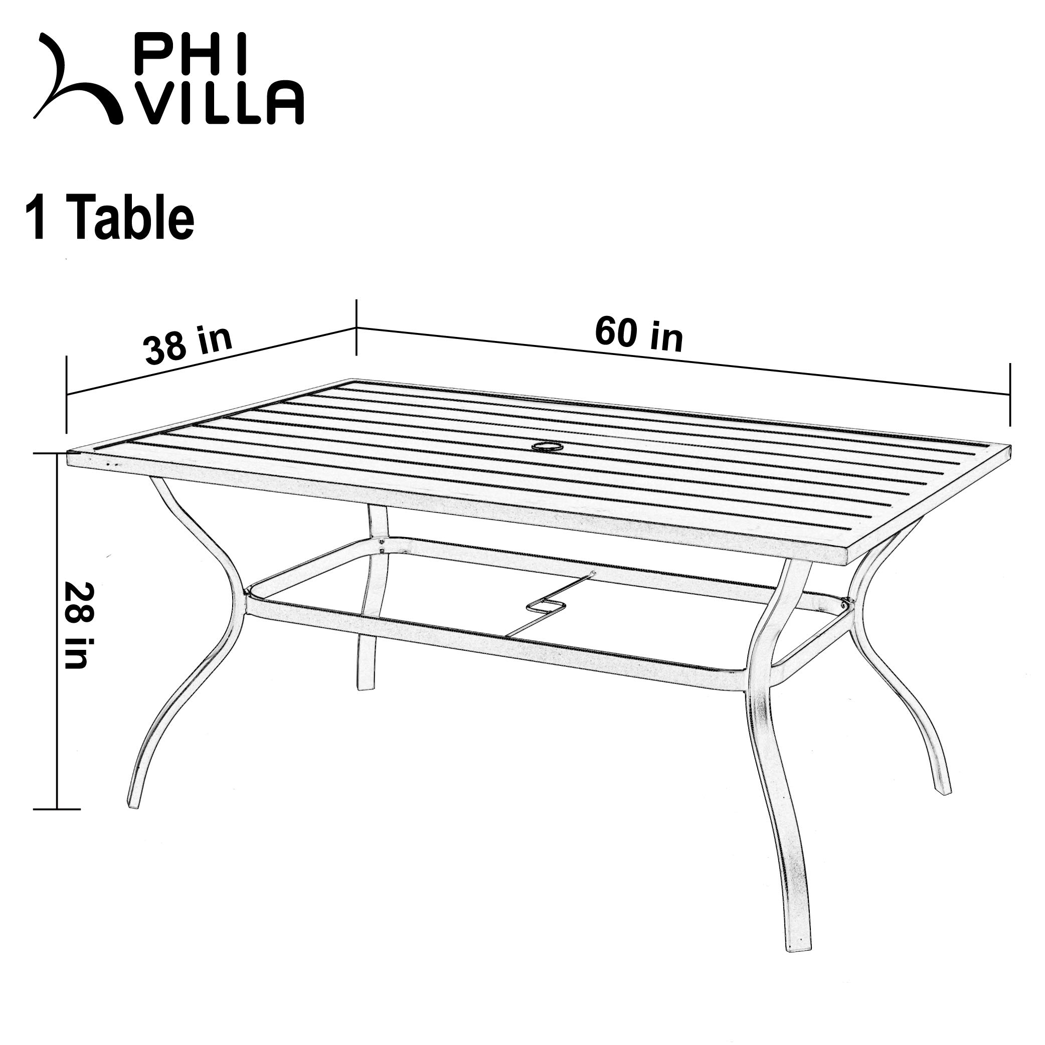 Phi Villa Outdoor Patio 60 X38 Rectangu Buy Online In Kuwait At Desertcart