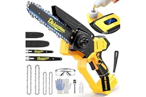 Cordless Mini Chainsaw Compatible with Dewalt 20V MAX Battery, 6 Inch & 8 Inch Small Electric Chainsaw Brushless, Auto Oiler, Handheld Pruning Tree Saw Gift for Men Dad Husband Fathers (Tool Only)