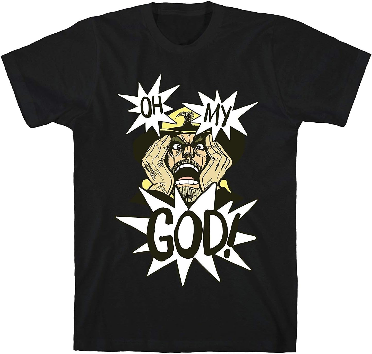 T-Shirt Oh My God!! - JoJo's Bizarre Adventure Black Men's Cotton Tee