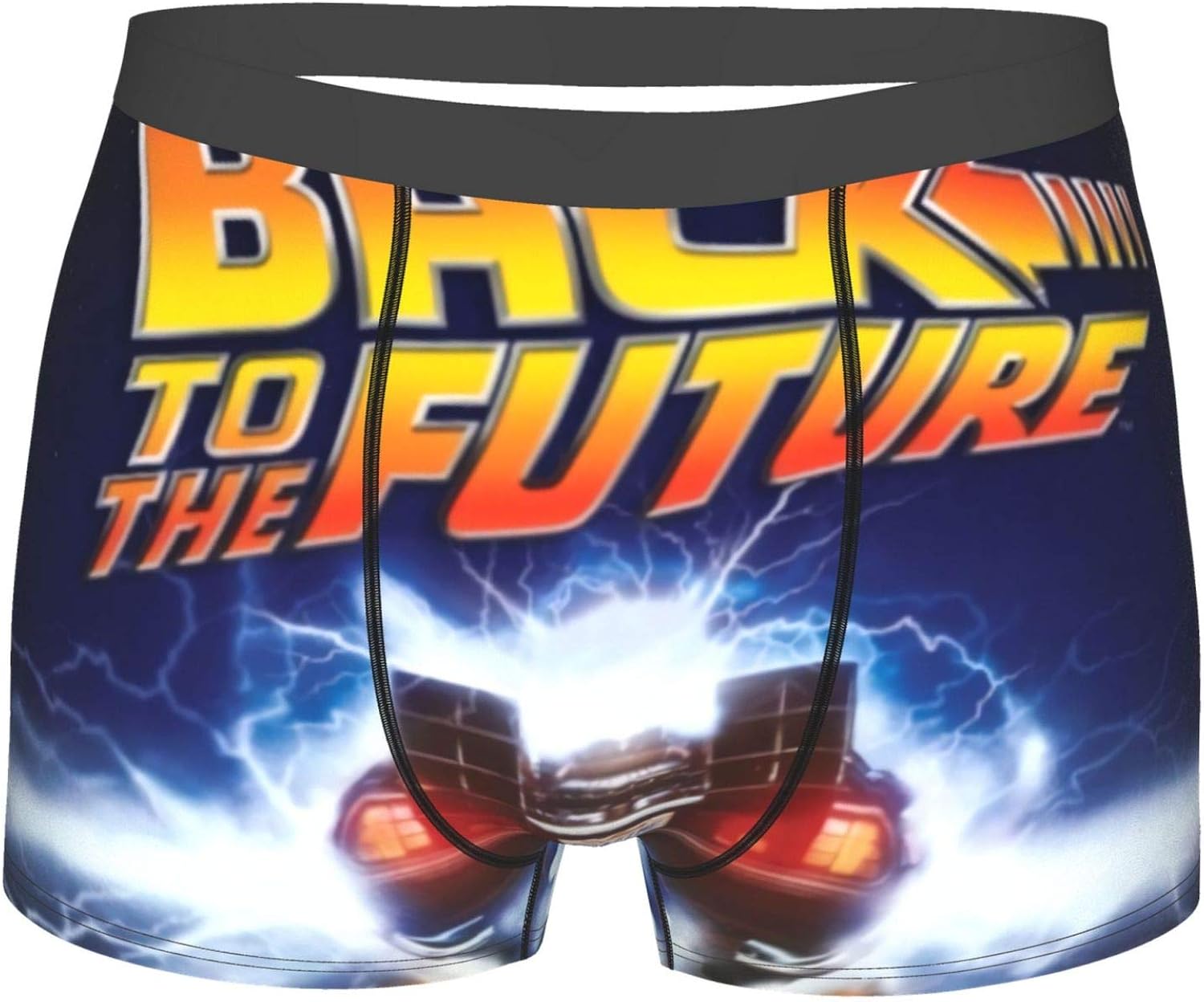 Back to The Future Men's Underwear Premium Comfortable Polyester Boxer Briefs Black