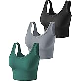 3 Pieces Womens Tank Tops Cute Sexy Going Out Ribbed Summer Tops Black White Crop Tops for Women
