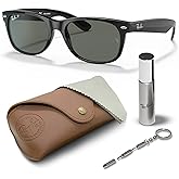 Ray-Ban RB2132 NEW WAYFARER CLASSIC Square Shaped Sunglasses for Men & Women with Official RAYBAN Eyewear Kit