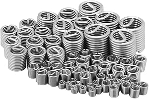 EJOYOUS 60 Pcs Wire Thread Inserts kit, M3 M4 M5 M6 M8 M10 Stainless Steel Wire Screw Sleeve Thread Repair Kit for Helical Repair, Eliminate Screw Hole Deviation