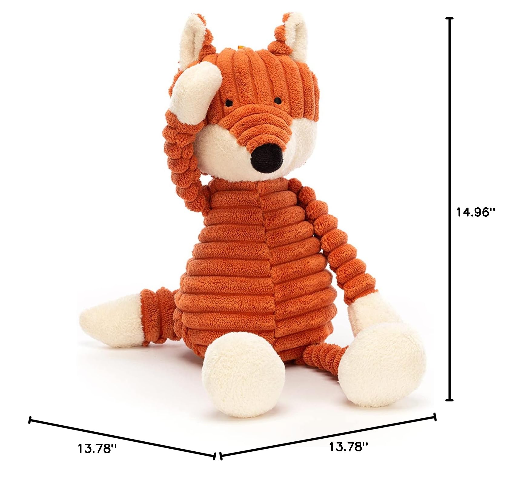 Jellycat Cordy Roy Fox Stuffed Animal, 16.5 inches - Woodland Animal Plush - Soft & Huggable - Classic Children's Gift