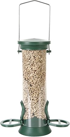 Amazon Com Cj Challenger Plastic Seed Feeder Green 4 Port Medium