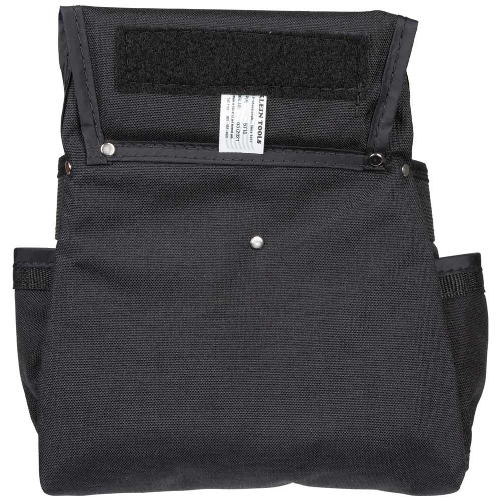 Klein Tools 5718 Tool Pouch, PowerLine Series Utility Pouch Fits Tool Belts to 2.5-Inch, Strong Rivet Reinforced Stitching, Wide 8-Pocket
