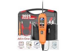 KZYEE KM50 Power Circuit Probe Kit, 12V 24V Automotive Circuit Tester Electrical System Tool, Frequency Duty Cycle Fuel Injec