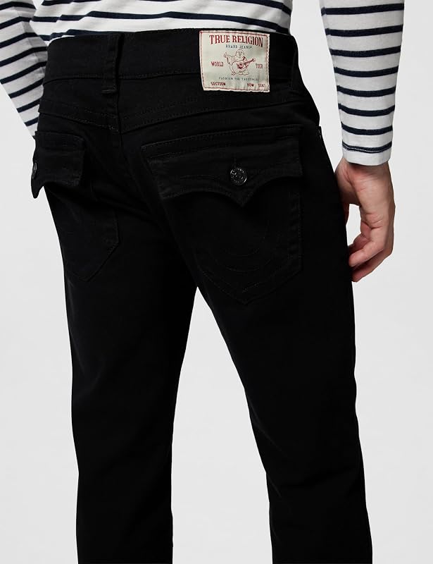Herren Ricky gerade Rückenlasche Jeans, Body Spülung Schwarz, 36W / 34L