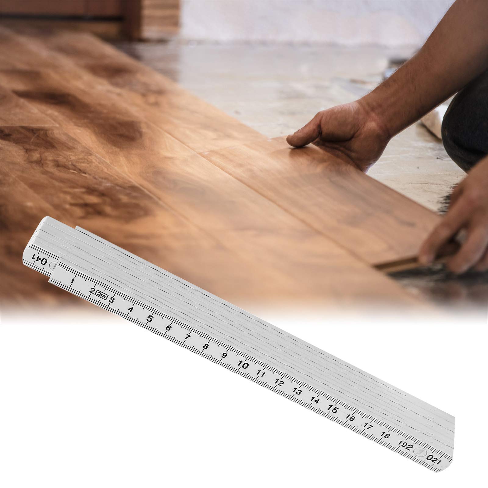 2 Pcs Foldable Ruler,2m Folding Carpenters Ruler,Ruler 2m Geometric Measuring School Stationery Tool Flexible Ruler for Office