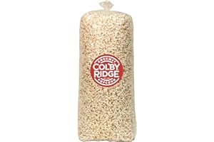 Colby Ridge Fluffy White Gourmet Craft Popped Gluten Free Popcorn Bulk Sized Large Gift Bash Bags (Bulk 18 Gal. 288 Cups.) (Fluffy White)