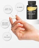 Futuro Labs Lion’s Mane Supplement 1500mg - Vegan Nootropic - 120 Capsules view 6