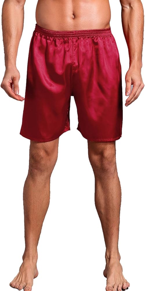 red satin boxer shorts