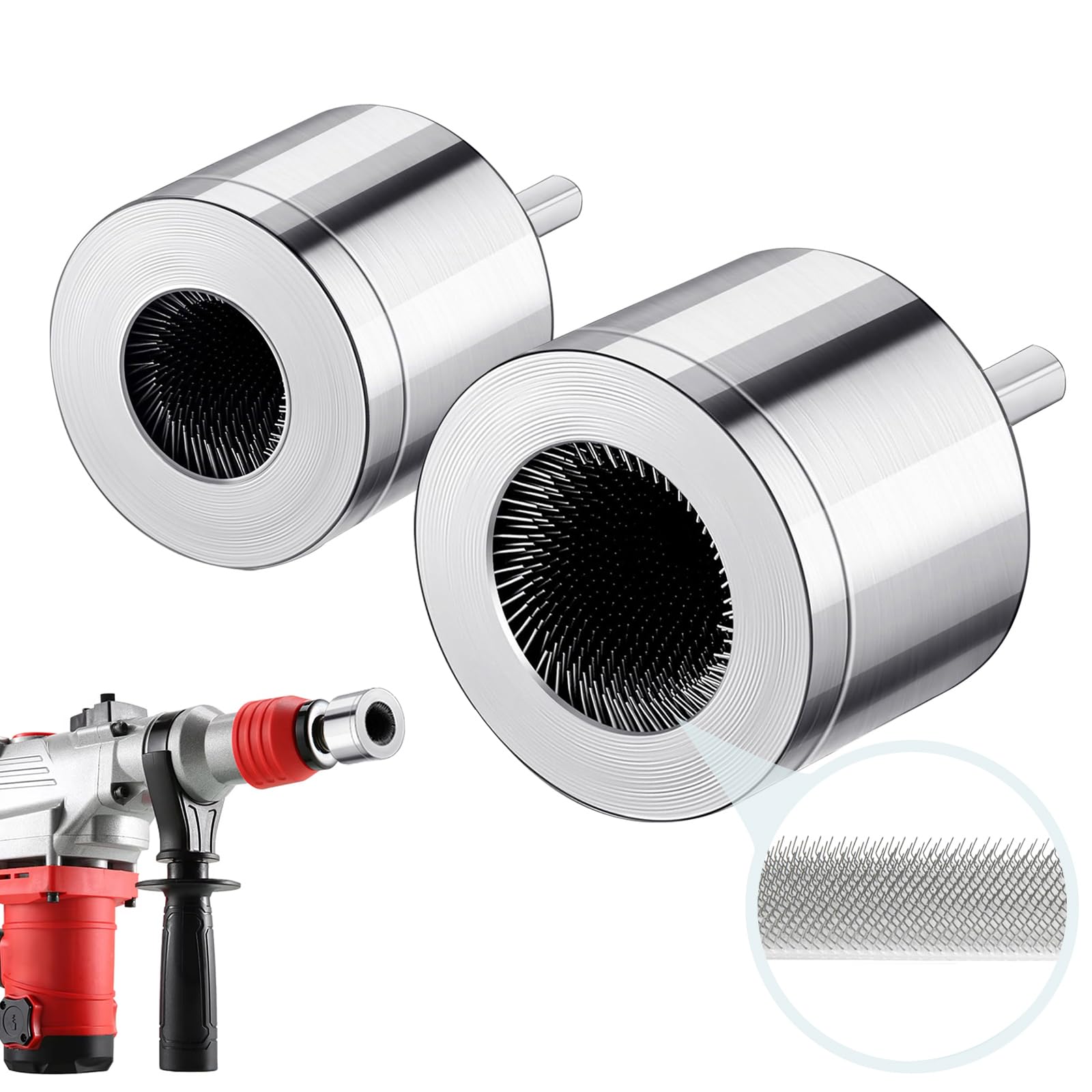 KutaKuta 2PCS Copper Pipe Cleaner, 15MM+22MM Plumbing Tools Copper Pipe Cleaner for Drill, Efficient Pipe Cleaners Plumbing Pipe Deburring Tool for Electric Drill Bit Cleaning