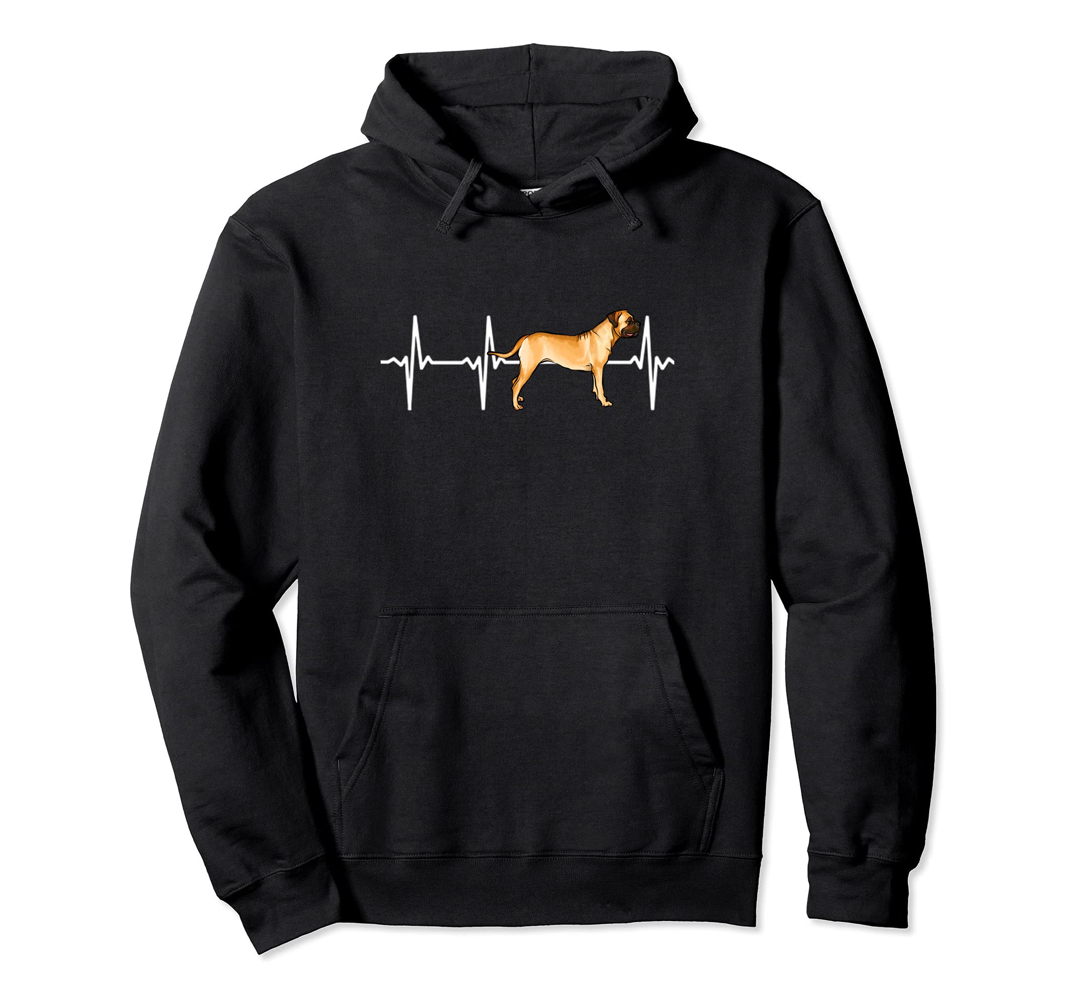 Bullmastiff Heartbeat Love My Dog Pullover Hoodie