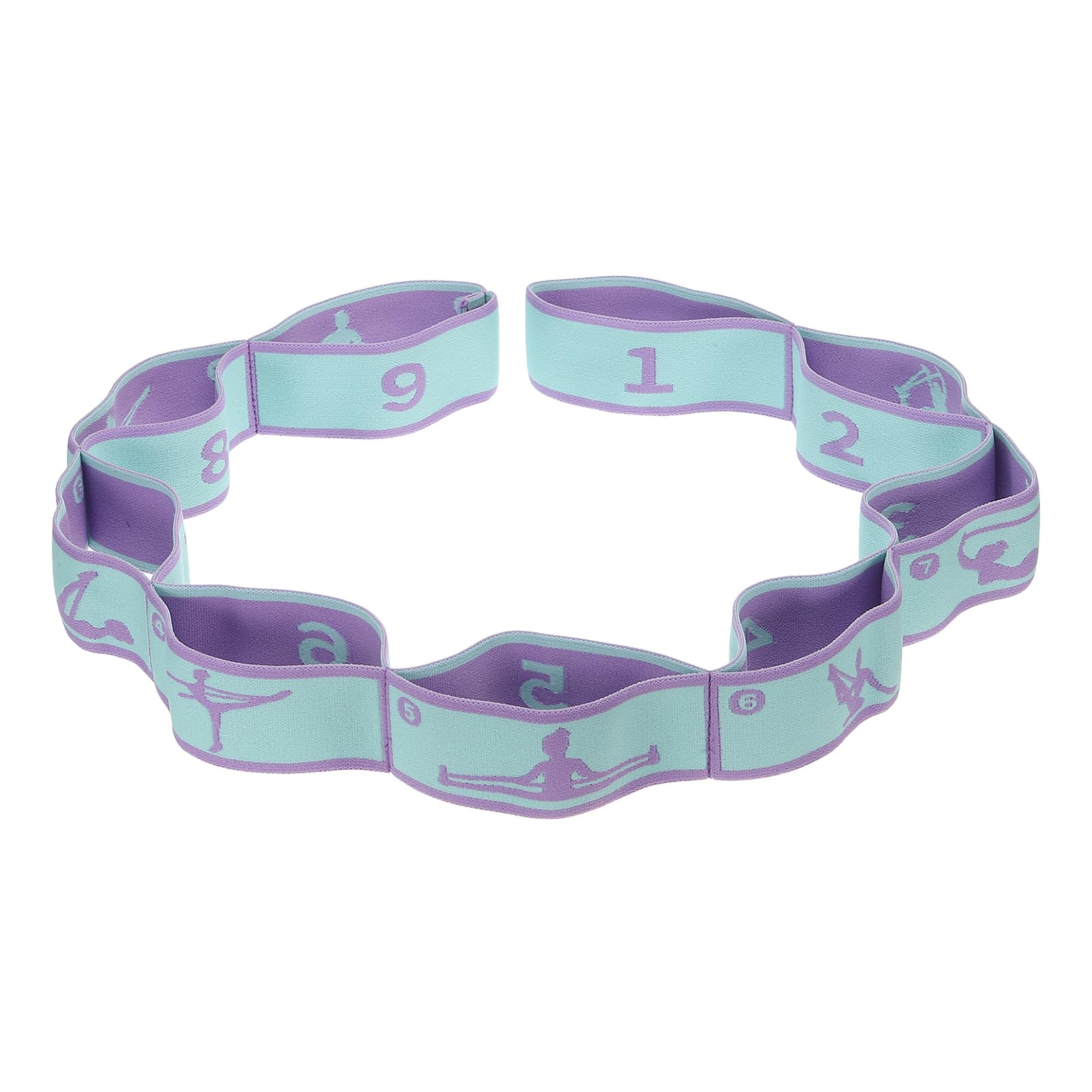 PATIKIL Exercise Bands, 45.3 Inch Yoga Stretching Strap Latin Elastic Bands for Physical Dance Stretch Pilates Resistance Bands for Working Out, Blue/Purple