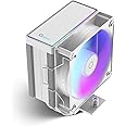 Gamma A40 ARGB WH CPU Cooler,100mm PWM Fan,133mm Height Single Tower Computer CPU Air Cooler,4 Copper Heat Pipes,ARGB Functio