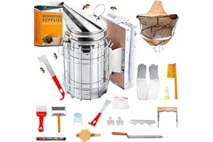 SunVara Beehive Starter Kit Premium - Bee Hives Honey Harvesting Equipment Bee Keeping Starter Kit Hive Tool Beekeeping Kit Beekeeping Supplies Beekeepers Equipment bee Keepers Equipment Bee Hive Kit