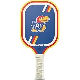 Officially Licensed College Pickleball Racquet - Front &amp; Back Graphics Micro-Textured Fiberglass Face, 16mm Honeycomb Core, Cold-Press, 8.8 oz, Reinforced Edge
