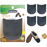 Unikstep 2 Pairs Shoe Heel Pads, Shoe Repair Rubber Heels, 3.5mm Thickness Anti Slip Cushion and Protector, Replacement Kit with Nails Sandpapers Self Adhesive Stickers