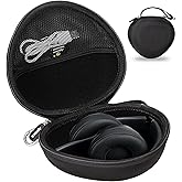 Aproca Black Headphone Case for Beats Studio Pro/Beats Solo 4 / Beats Solo3 / Beats Studio3 Wireless On-Ear Headphones -Portable Storage Headset case