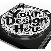PJHEQOXE Customized Turntable Mat Personality Record Player Mat | Platter Slipmat Antistatic Cover, Reduces Noise &amp; Sounds From Static &amp; Dust for 12" Vinyl Vintage Record Player