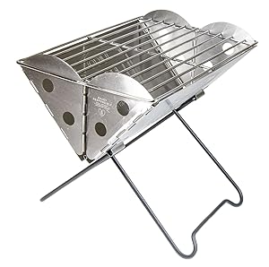 UCO Flatpack Portable Stainless Steel Grill and Fire Pit