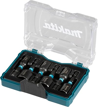 Makita E-15768 6 Piece Impact Black Nutsetter Set 6 7 8 10 12 13mm 50mm