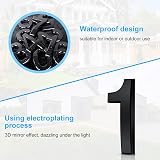 Vicloon 3D Self Adhesive Mailbox Number 3 Inches Black ABS Acrylic view 4