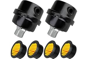 DARLINGAO 2 Pcs 1/2" Thread Air Compressor Silencer Filter, 20mm Metal Noise Muffler, Intake Filter Replacement for Generators, Blowers, Exhaust Ports, Air Compressor Parts