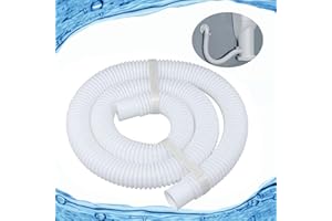 KUMATER 1-1/4 Inch x 3ft Above Ground Pools Replacement Hose for Pump 330 GPH, 530 GPH, and 1,000 GPH Compatible with Intex Coleman Summer Waves Pool Skimmer (White 1-1/4“by 3ft)