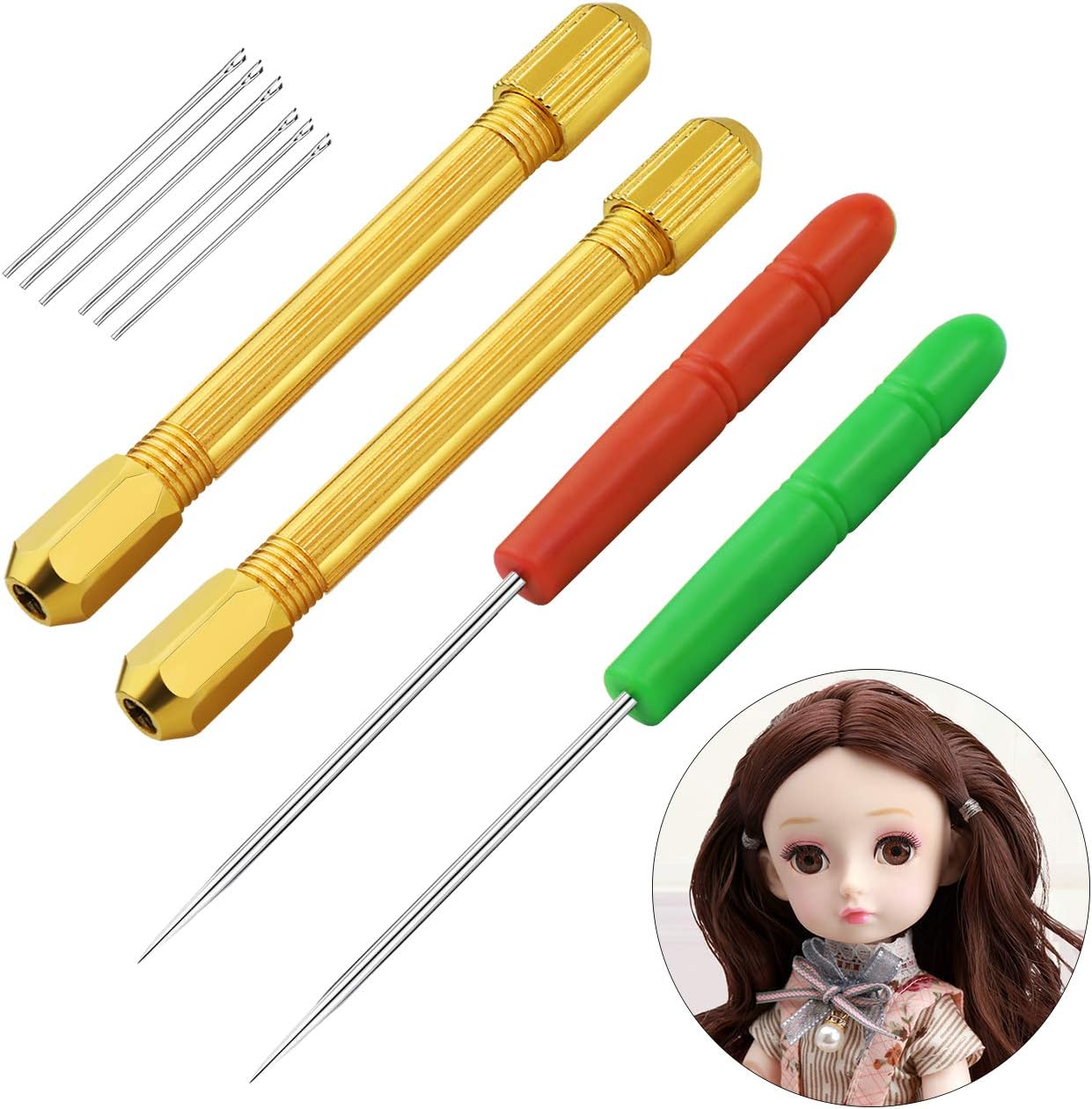 10 Pack Doll Hair Rooting Holders Reroot Rehair Tools for Dolls Hair Making Tools Doll Hair Wig Tool Accessories Hair DIY Supplies