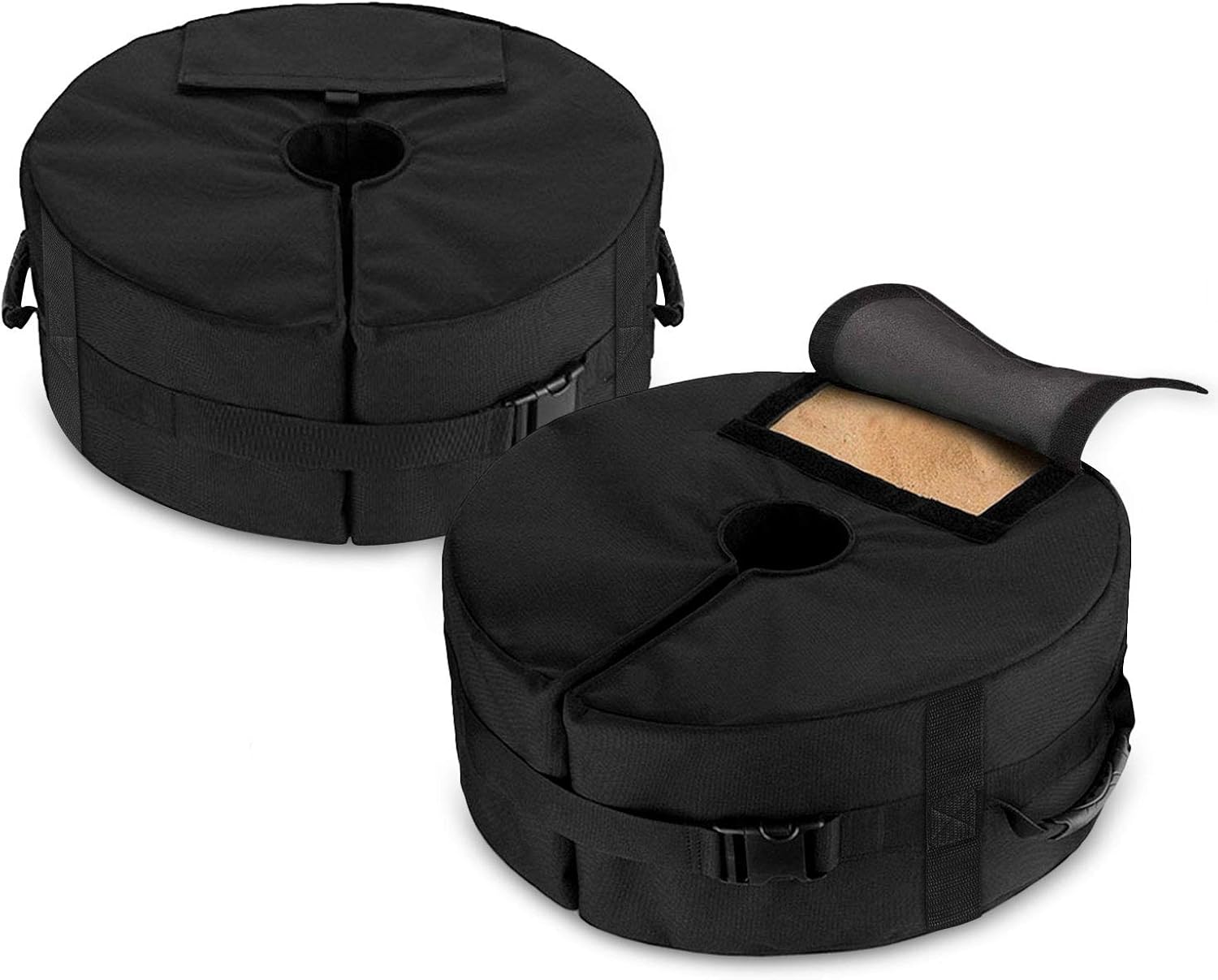 Becoyou Umbrella Base Weight Bag, 2pcs Portable Round Umbrella Base