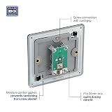 BG Electrical Matt Black Single Co-Axial Aerial Socket Screwless Flatplate TV view 2