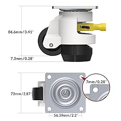 HOLKIE Leveling Casters with Ratchet Handle Design