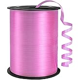 Pink Curling Ribbon, 1/5" Wide x 500 Yards Balloon String, Perfect for Gift Wrapping, Birthday Wedding Party Festival Decoration, Balloon Ribbon String, Florist Flowers, Baby Shower