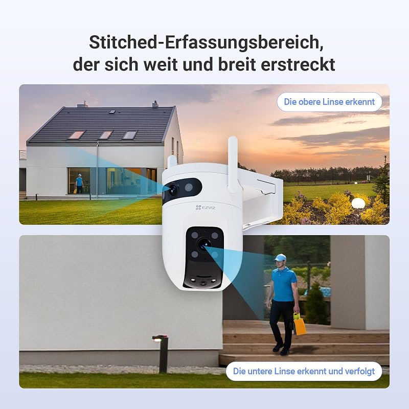 C9c Dual 2K PTZ Überwachungskamera mit Dual-Objektiv, Dualband WLAN
