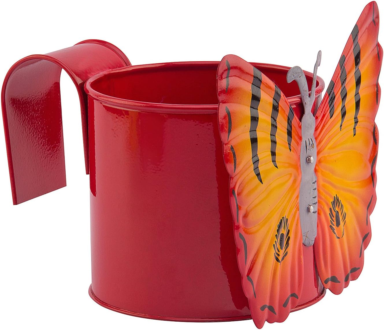 Nuha Single Pot Butterfly Railing Planter, Planter Stands, Planters Hanging, Planter Tray, Planter Pots, Pots and Planters for Balcony