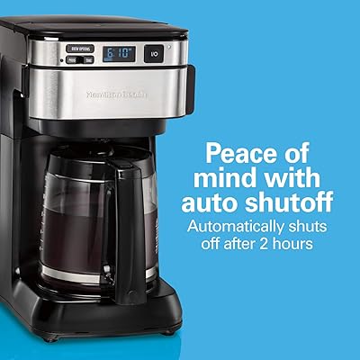 Buy Hamilton Beach Programmable Coffee Maker 12 Cups Front Access Easy Fill Pause Serve 3 Brewing Options Black 46310 Online In New Zealand B07684bplb
