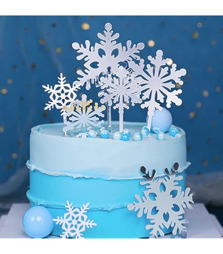30 Piezas De Adornos De Copos De Nieve Para Cupcakes Con Purpurina De Doble Capa Temática De Invierno Con Copos De Nieve, Decoración Para Baby Shower, Niños, Cumpleaños, Fiesta De Navidad