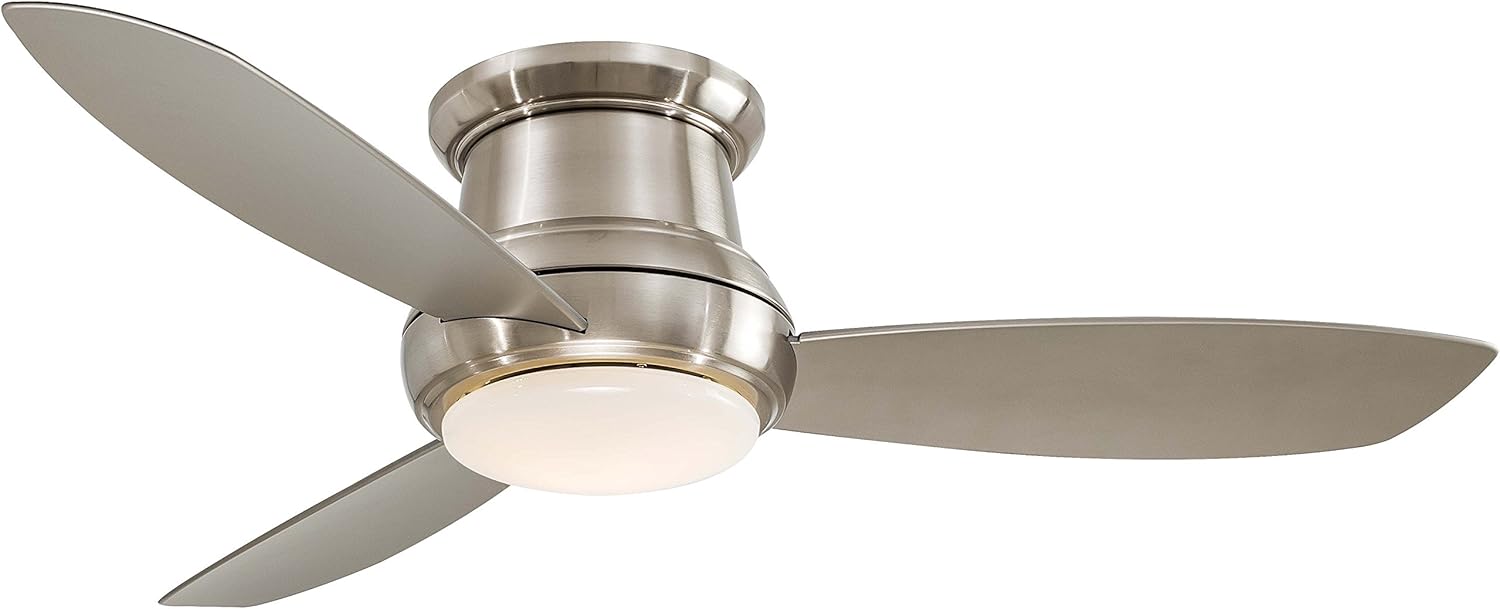 Minka Aire Concept Ii 52 Led Flush Mount Ceiling Fan In Brushed
