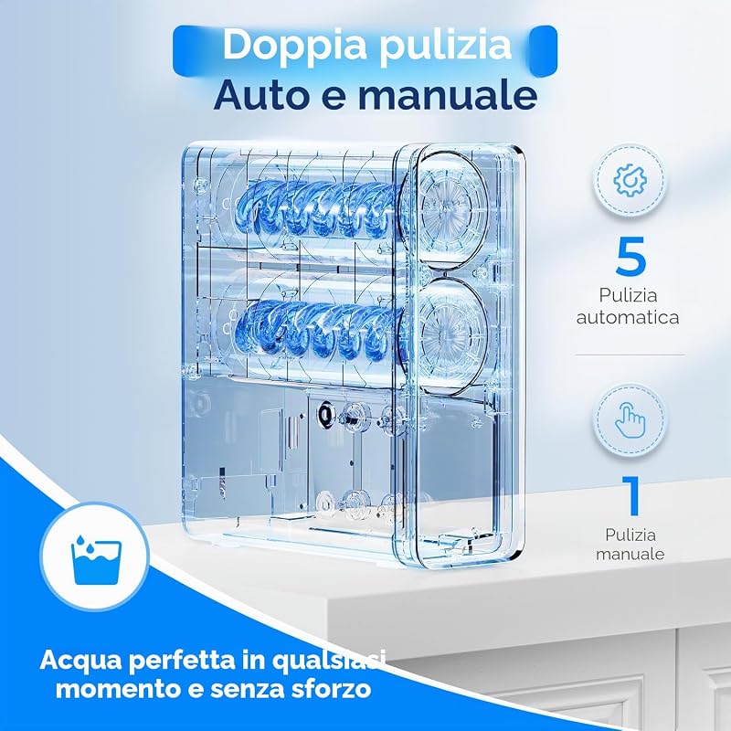 Sistema di filtraggio dell'acqua ad osmosi inversa, 600GPD, sistema ad osmosi inversa, acqua potabile, 8 stadi, sistema osmosi 2,5:1, rapporto di deflusso, RO e acqua filtrata, bianco